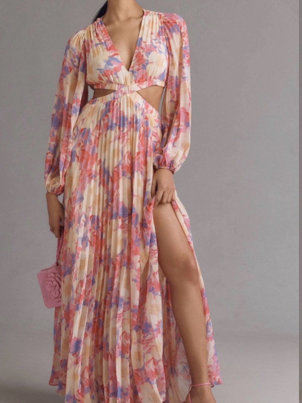 Revery Long-Sleeve Cutout Maxi Dress